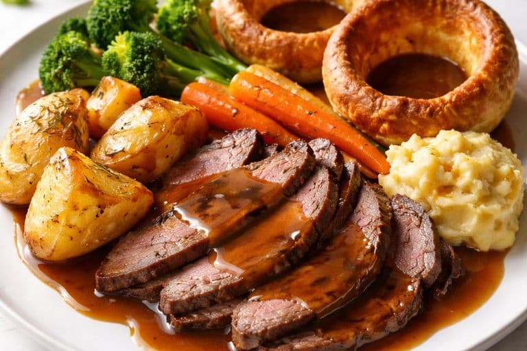 Classic Beef Roast Dinner with All the Trimmings